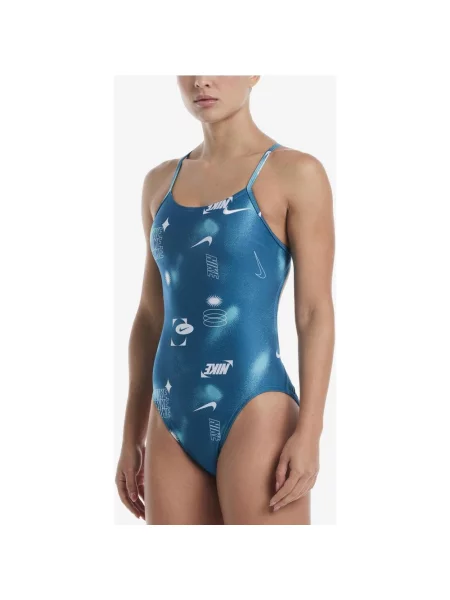 Strój kąpielowy Nike Swim Performance Practice Cutout One Piece Niebieski 26 biały