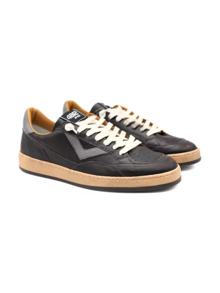Sneakersy 4b12 skórzane czarne