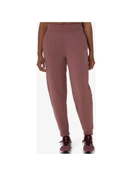 Spodnie ASICS Sweat Logo Ciemny XS różowy