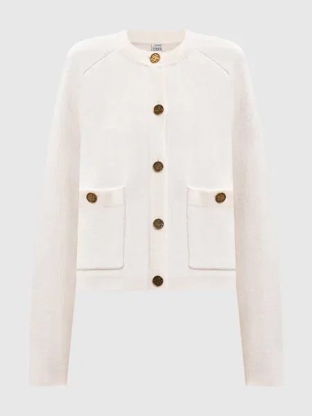 Шерстяной кардиган Toteme белый