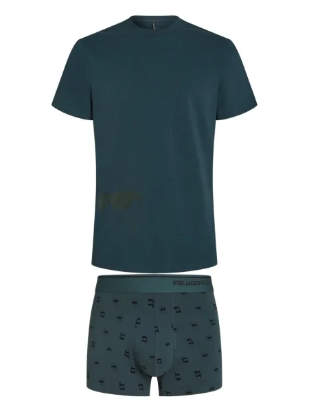 Pijamale Karl Lagerfeld cu imagine albastru