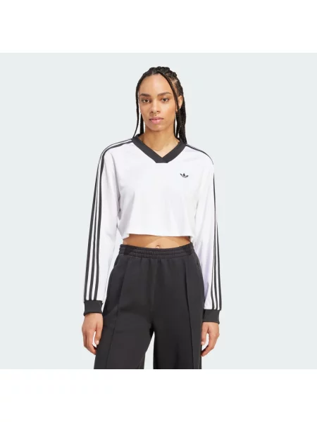 Žakárový fotbal top Adidas Originals bílý