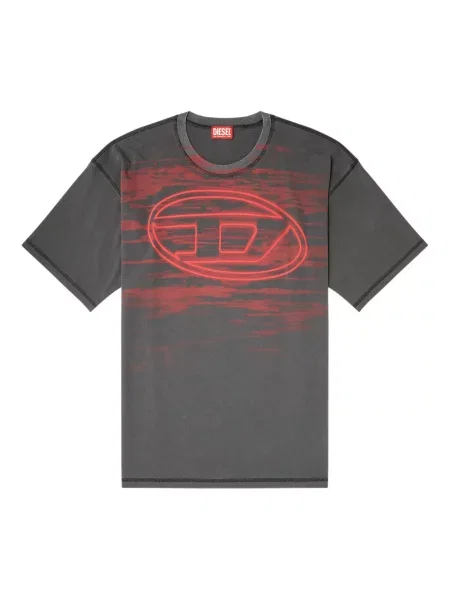 Tricou Diesel cu imagine gri