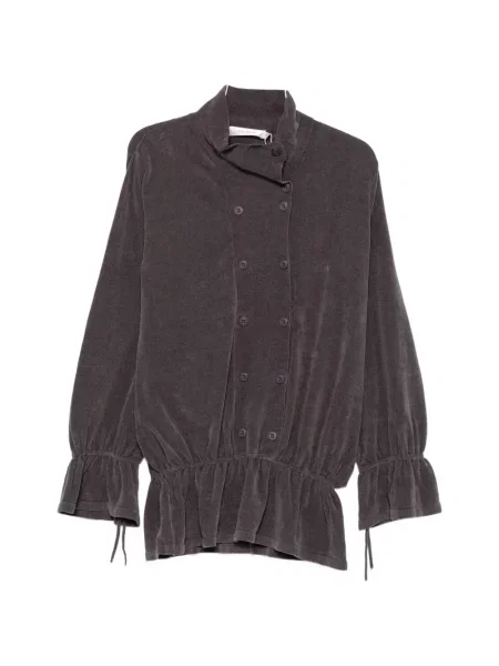 Rochie mini Aya Muse cu două rânduri de nasturi gri