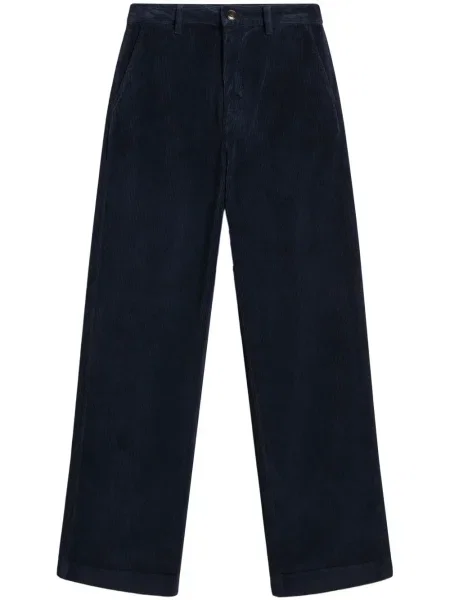 Pantaloni Woolrich de catifea cord albastru