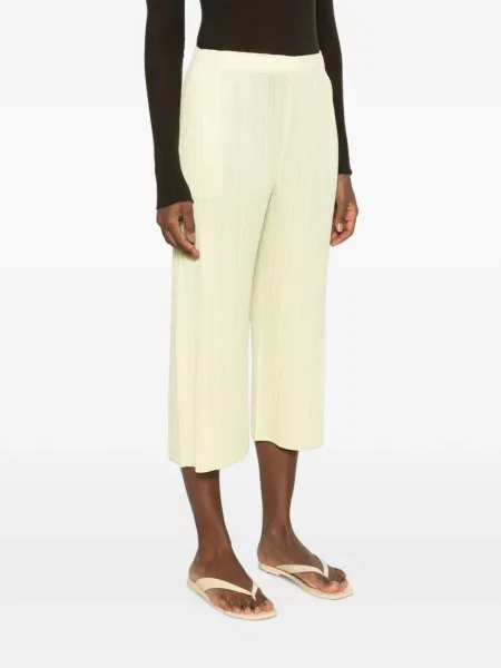 Pantaloni Pleats Please Issey Miyake galben