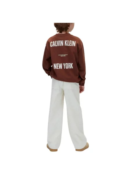 Mikina Calvin Klein Jeans hnedá