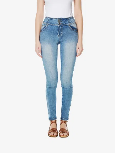 KOROSHI Jeans denim albastru