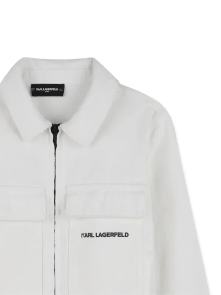 Dětska džínová bunda Karl Lagerfeld bílá