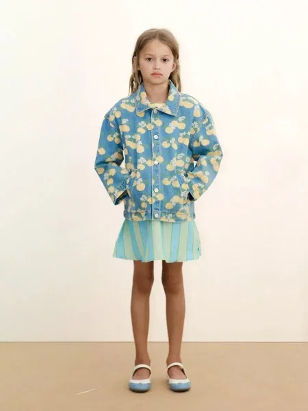 Tinycottons Дитяча джинсова куртка ORANGES JACKET