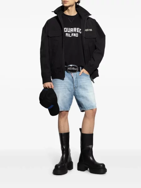 Geacă Dsquared2 cu imagine negru