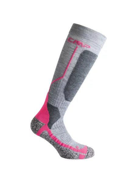 Skarpety narciarskie CMP SKI SOCK WOOL wełniane ocieplane antybakteryjne szare