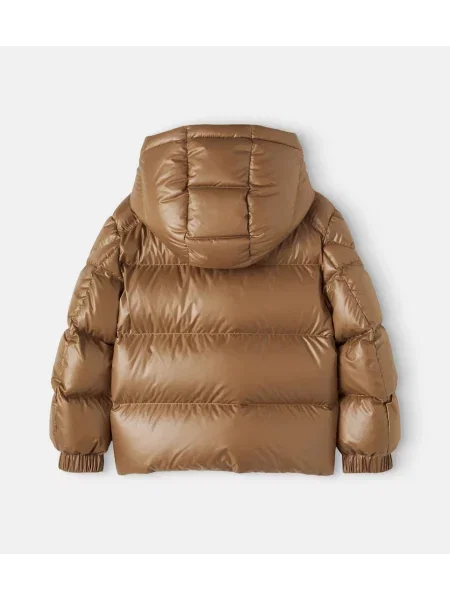 Pūkinė striukė Moncler Enfant smėlinė