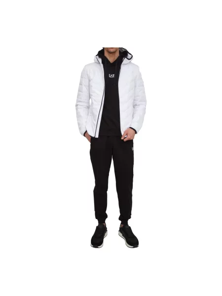 Kurtka puchowa Emporio Armani Ea7 z kapturem biała