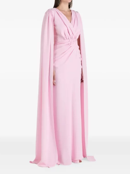 Maxi rochie maxi Rhea Costa cu decolteu în V de costum roz