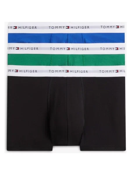 Bokserki Tommy Hilfiger Trunk niebieski zielony 3 sztuki S czarny
