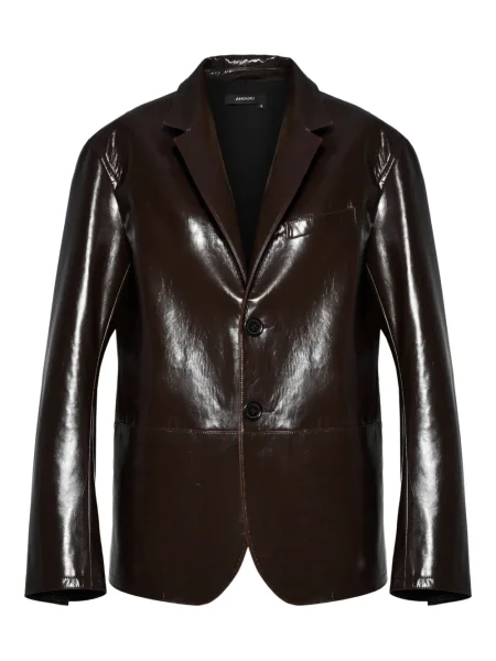 Marynarka Anouki skórzana brązowa