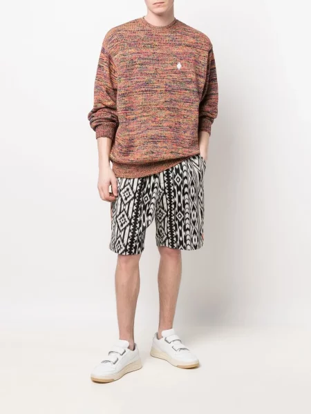 Siuvinėtas megztas megztinis Marcelo Burlon County Of Milan oranžinė