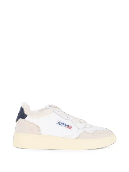 Sneakerși Autry din piele de oaie alb