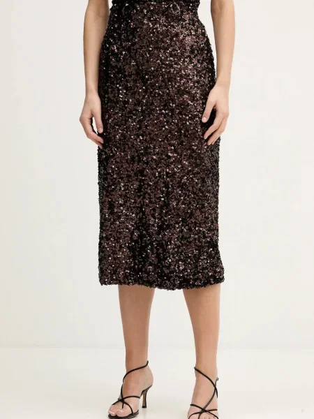 IBlues fustă RIPA midi evazati maro