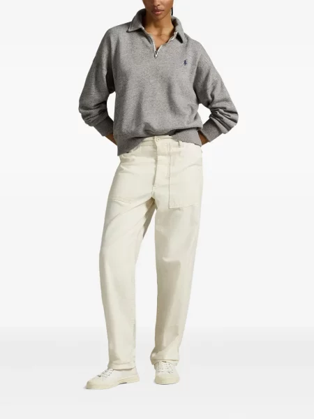 Slip de baie Polo Ralph Lauren alergare cu cordon cu imagine alb