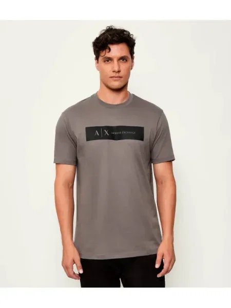 ARMANI EXCHANGE Tricou / negru gri