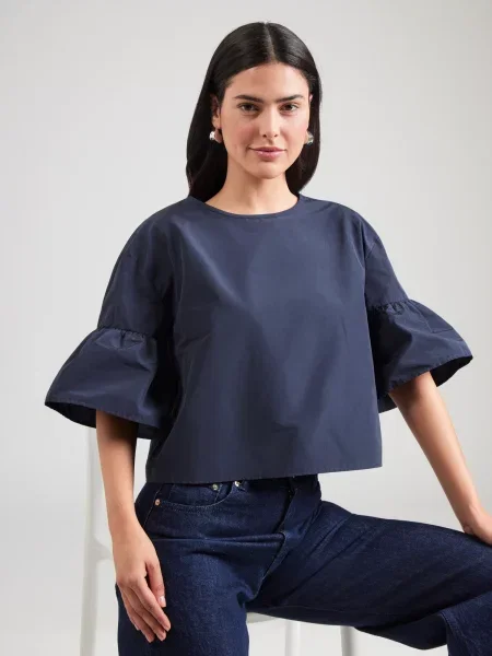 Weekend Max Mara bluză pentru femei BREAK albastru