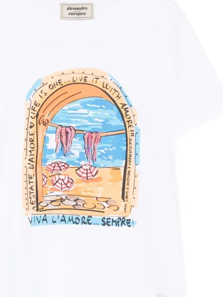 Tricou Alessandro Enriquez alb