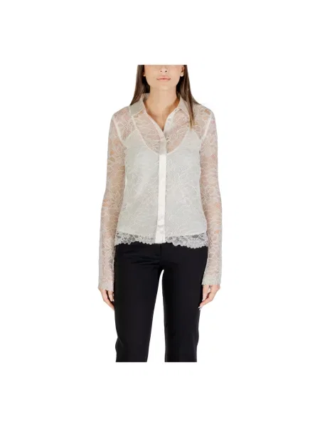 Bluzka 2 w 1 o kroju regular fit Guess beżowa