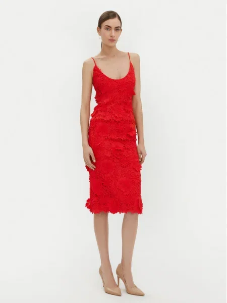 Bardot rochie rosu mini mulata roșu