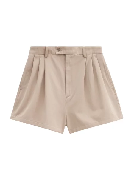 Filippa K szorty gładkie high waist beżowy
