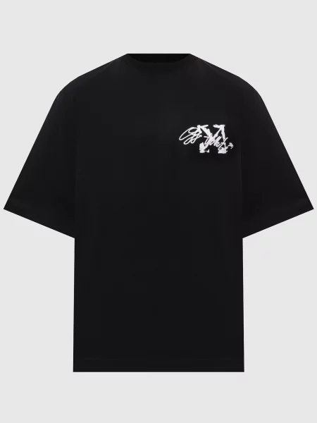 Футболка Stroke з вишивкою логотипа Off-white чорна