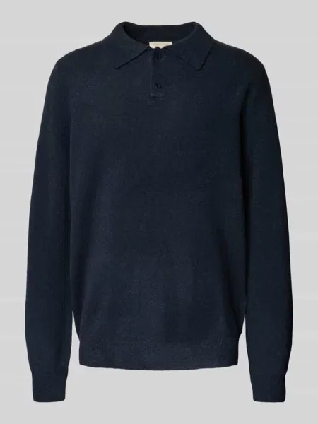 Koszulka polo o kroju regular fit z mieszanki wełny z listwą guzikową Forét