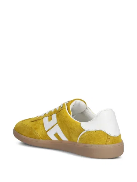Sneakerși Elisabetta Franchi din piele de căprioară galben