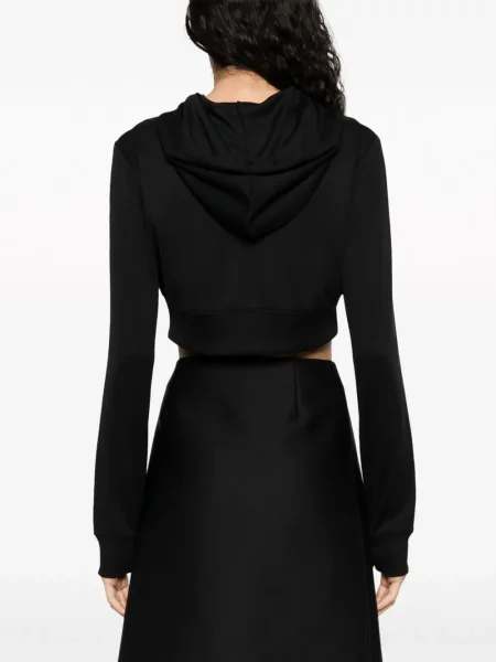 Hanorac cu glugă Courreges negru