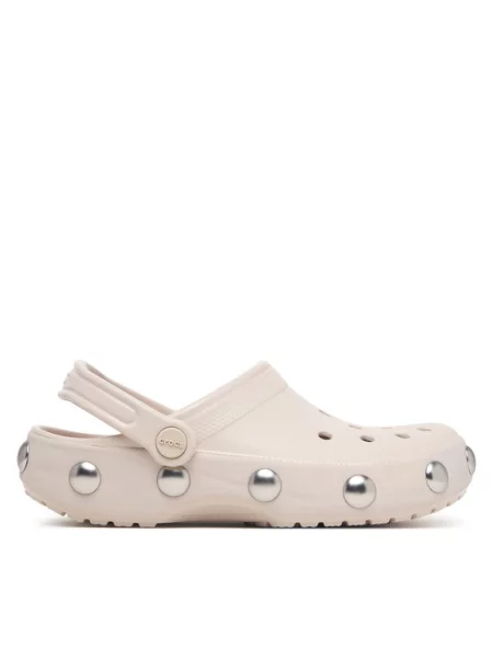 Crocs Natikači Classic Big Studded Clog Kremna siva