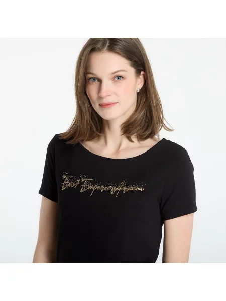 Тениска Emporio Armani Train Logo T-Shirt Black M черно