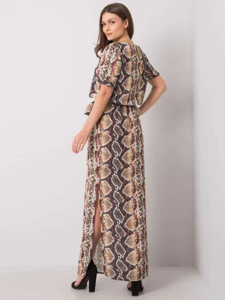 Rochie maxi Fashionhunters de costum bej