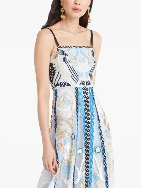 Midi šaty Temperley London modrá