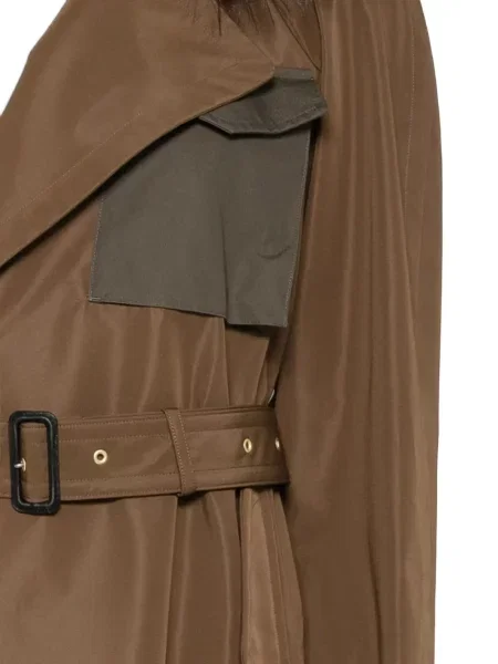 Blană artificială palton de blană Sacai maro
