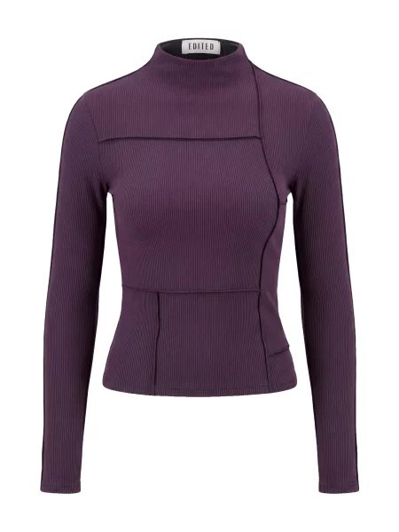EDITED Tricou Laila lila / burgundy roșu