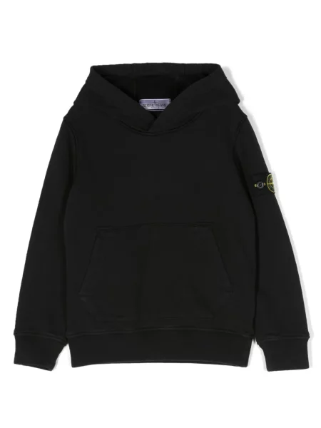 Bluza z kapturem dziecięca Stone Island czarna