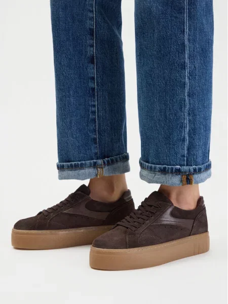 Sneakersy Lasocki Tmavo hnedá