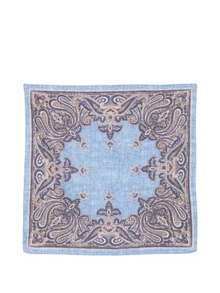 Fular Dell'oglio cu imagine cu model paisley albastru