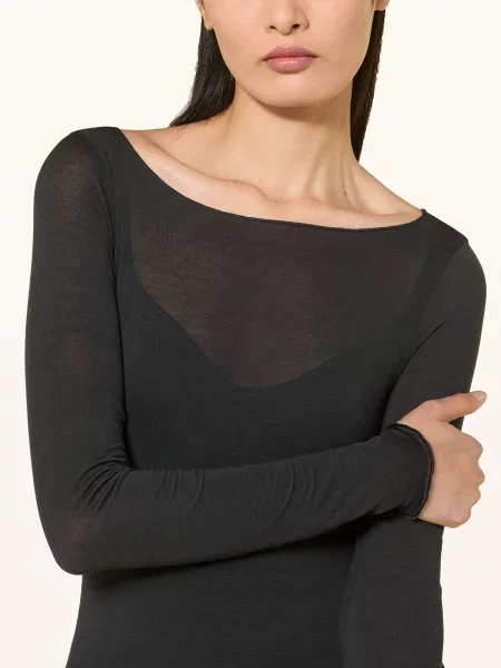 Skims Lounge Tričko Sheer Modal onyx