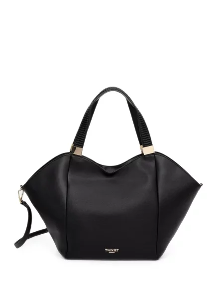 Geantă shopper Twinset cu autograf negru
