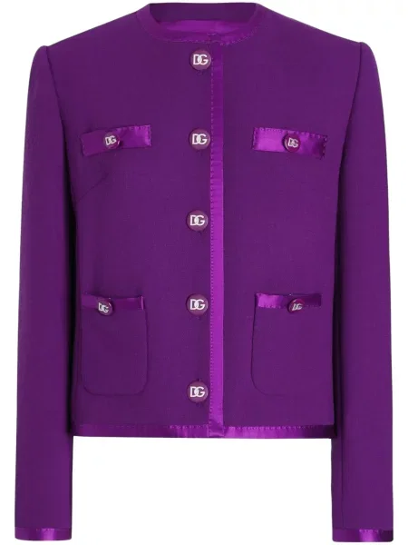Sacou Dolce & Gabbana din satin violet