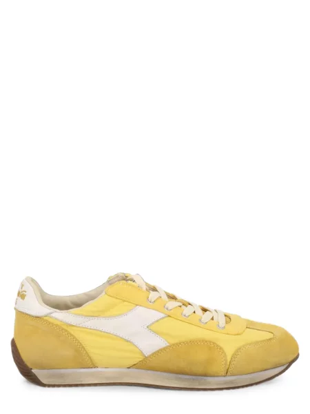 Sneakerși Diadora din piele de căprioară galben