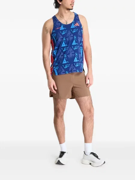 Tricou Adidas alergare cu șireturi din dantelă negru
