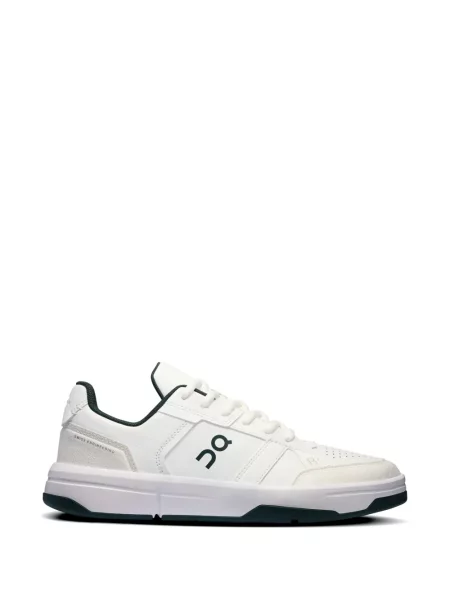 Sneakerși On cu șireturi din dantelă alb